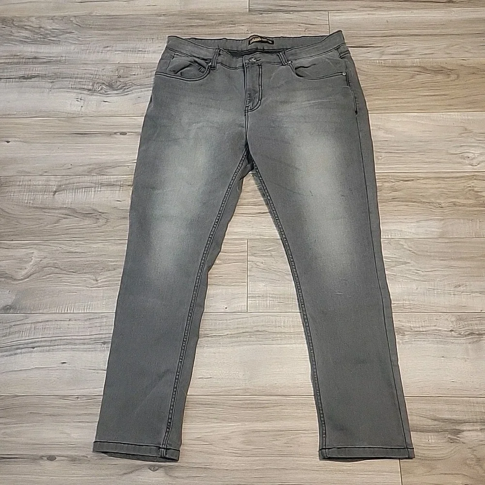 G Star Raw Jeans Mens 38x28 Gray‎ Stretch Straight Denim